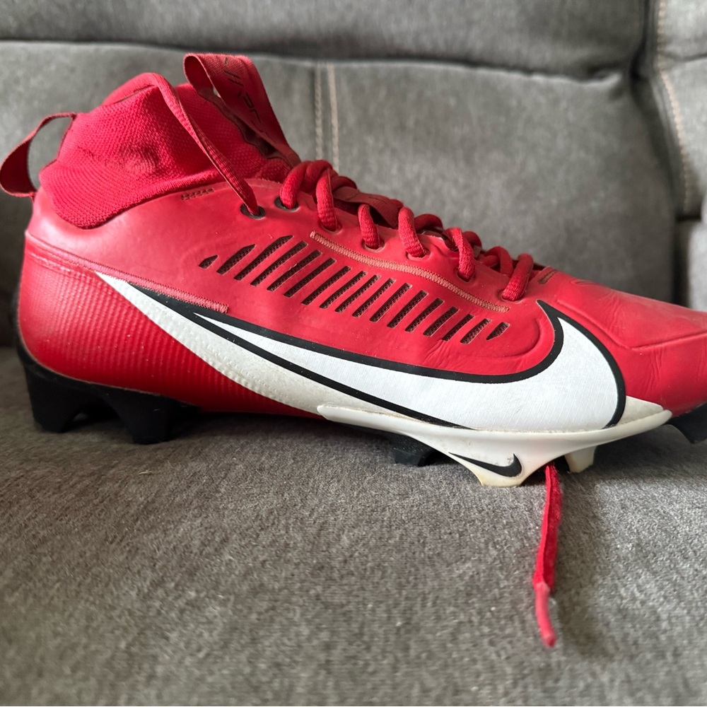 Red Nike Vapor Football Cleats